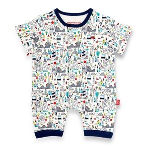 Magnetic Me / Organic Cotton Fun Fair Romper / 6 to 9 months